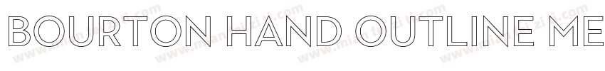 Bourton Hand Outline Medium字体转换